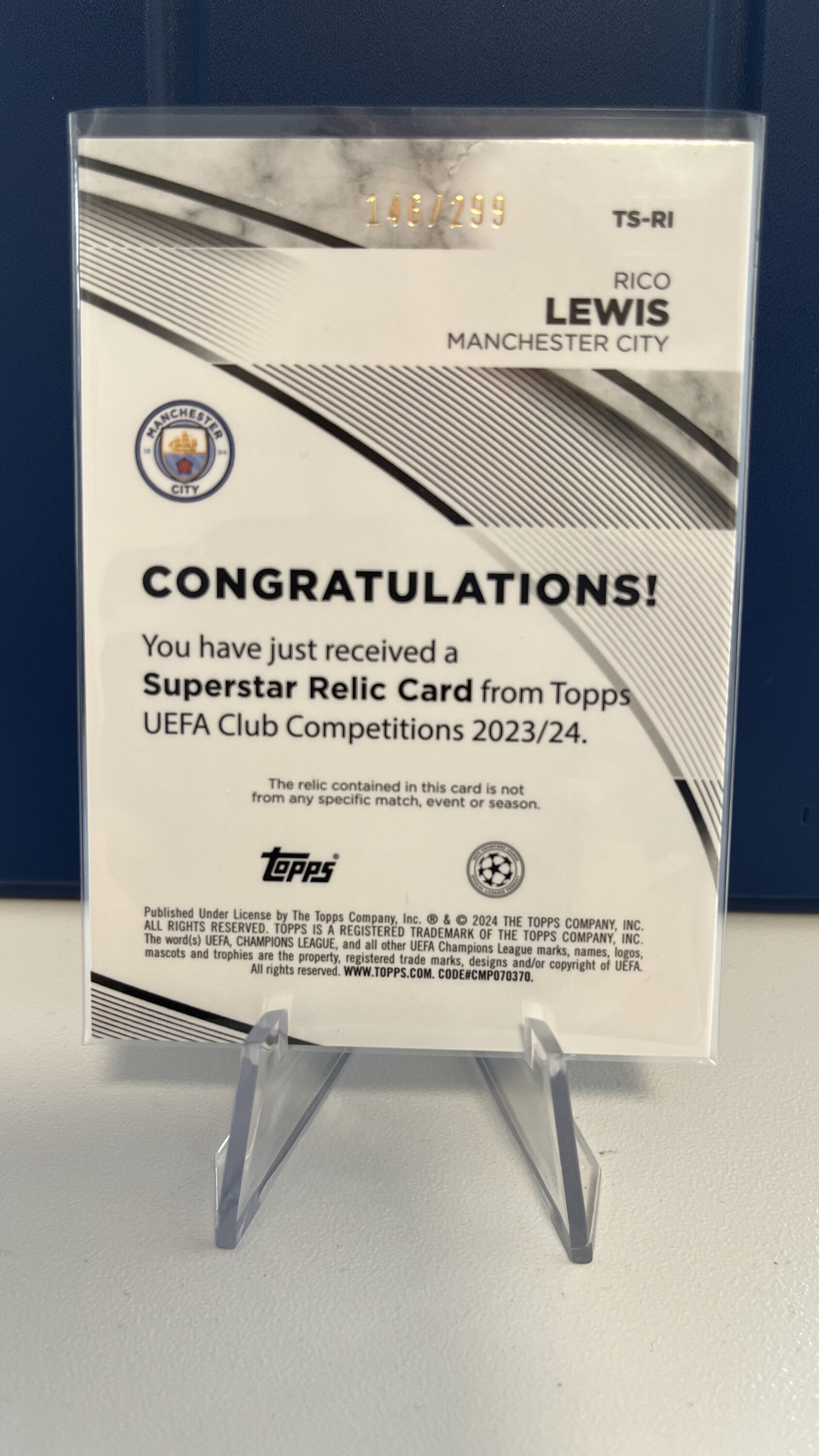 Rico Lewis Relic /299 #TS-RI - 2